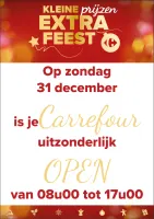 zondag 31 december open van 08u00 - 17u00